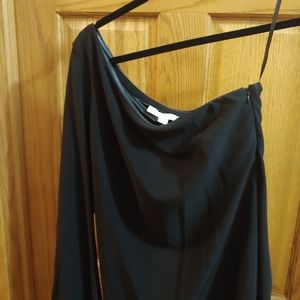 BOSTON PROPER 1 SHOULDER LONG SLEEVE TOP NWOT MED